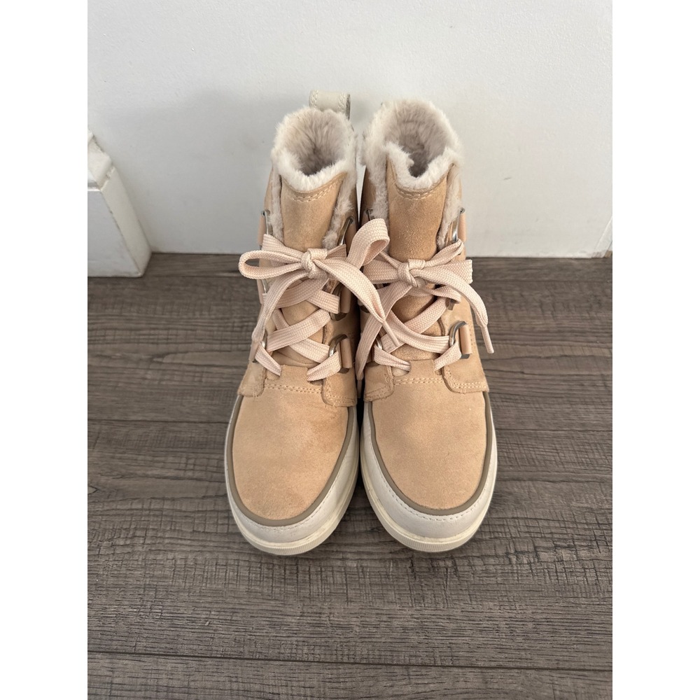 Sorel Explorer II Joan Waterproof Boots Tan Faux Fur NL3425-260 Womens 6